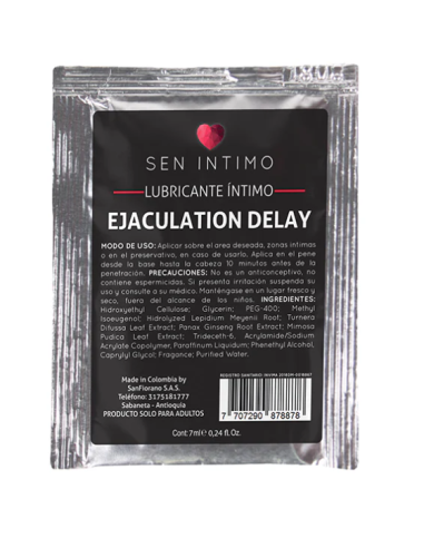 Retardante Íntimo Ejaculation Delay Sachet x 7 ml Sen Íntimo