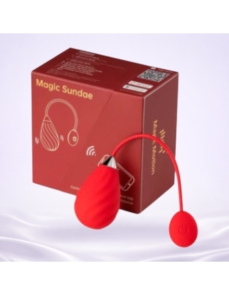 Huevo Vibrador con APP Magic Sundae Red
